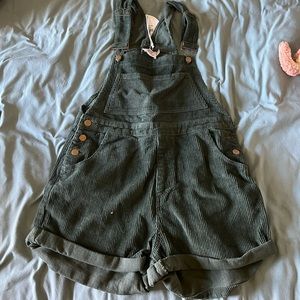 Princess Polly, size 4, Kacey Overalls Khaki, dark green